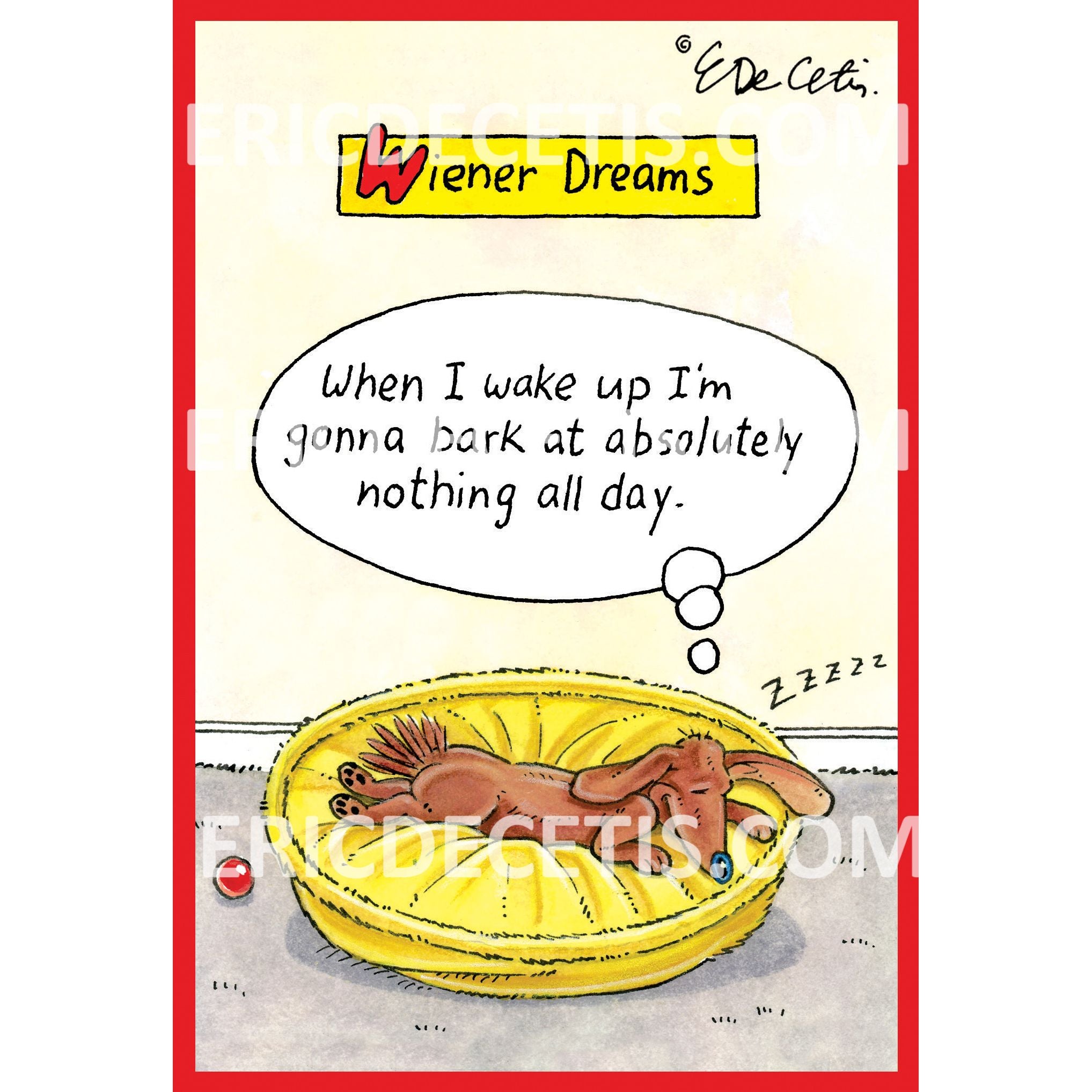 Wiener Dreams Birthday Card Eric Decetis 30523